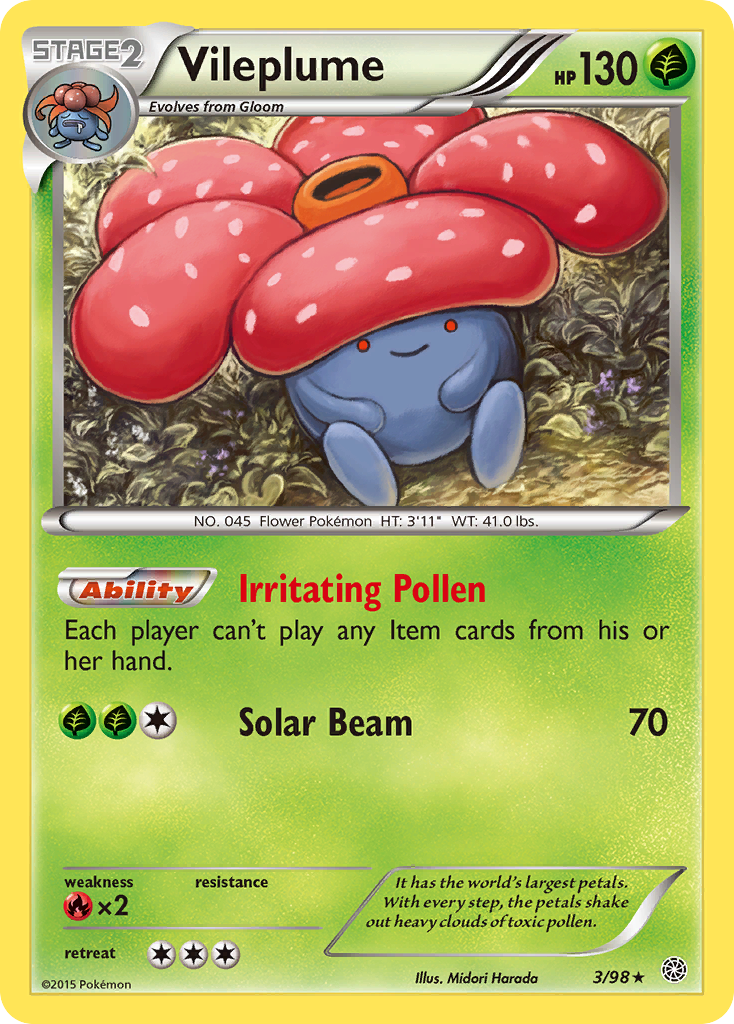 Vileplume (3/98) [XY: Ancient Origins] | Fandemonia Ltd