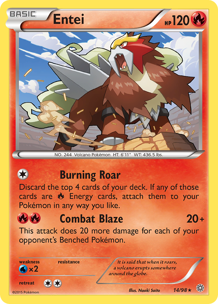 Entei (14/98) [XY: Ancient Origins] | Fandemonia Ltd