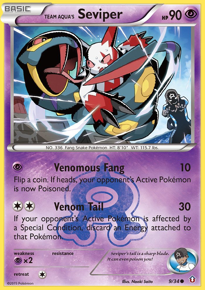 Team Aqua's Seviper (9/34) [XY: Double Crisis] | Fandemonia Ltd