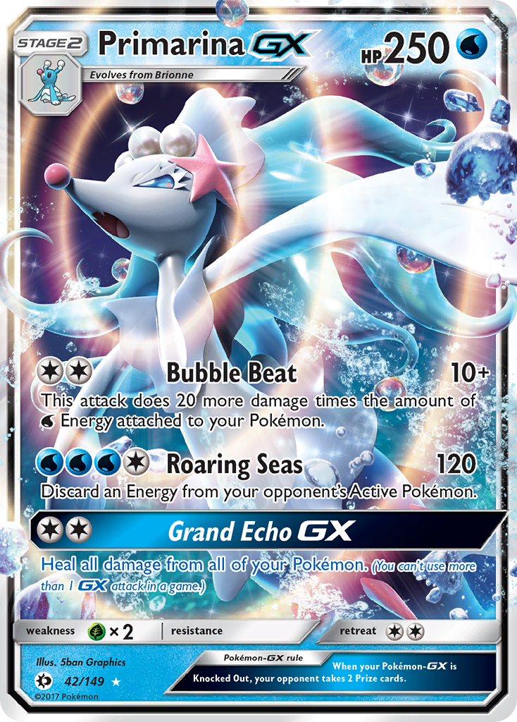 Primarina GX (42/149) [Sun & Moon: Base Set] | Fandemonia Ltd