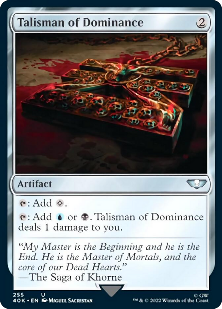 Talisman of Dominance (255) (Surge Foil) [Universes Beyond: Warhammer 40,000] | Fandemonia Ltd