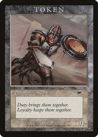 Soldier Token (Onslaught) [Magic Player Rewards 2002] | Fandemonia Ltd