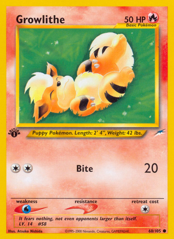 Growlithe (68/105) [Neo Destiny 1st Edition] | Fandemonia Ltd