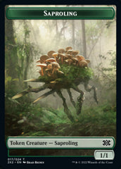 Saproling // Phyrexian Golem Double-sided Token [Double Masters 2022 Tokens] | Fandemonia Ltd