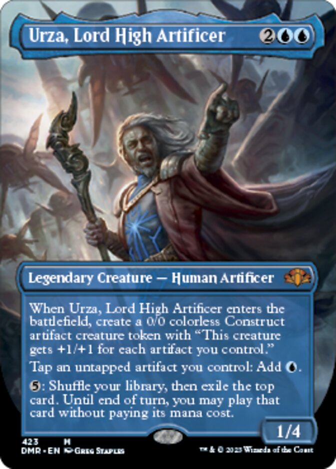 Urza, Lord High Artificer (Borderless Alternate Art) [Dominaria Remastered] | Fandemonia Ltd