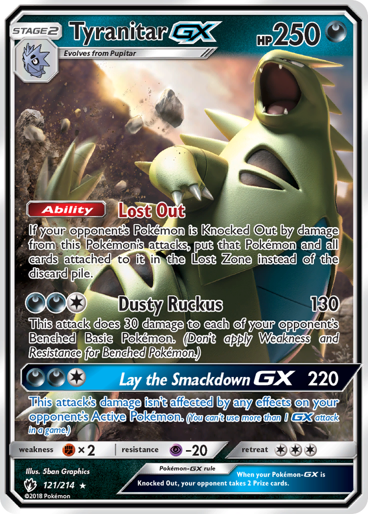 Tyranitar GX (121/214) [Sun & Moon: Lost Thunder] | Fandemonia Ltd