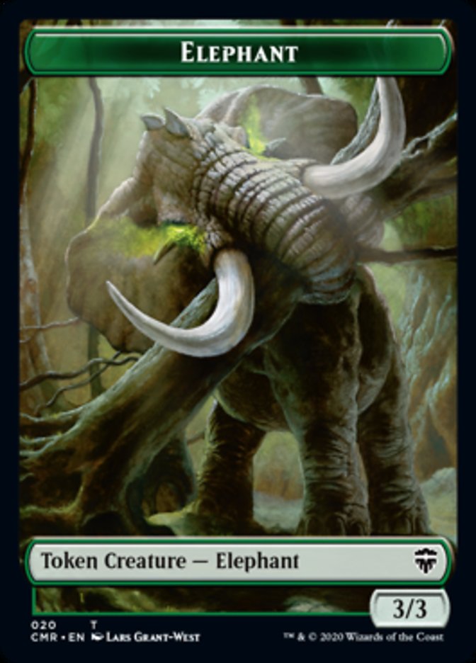 Beast (19) // Elephant Token [Commander Legends Tokens] | Fandemonia Ltd