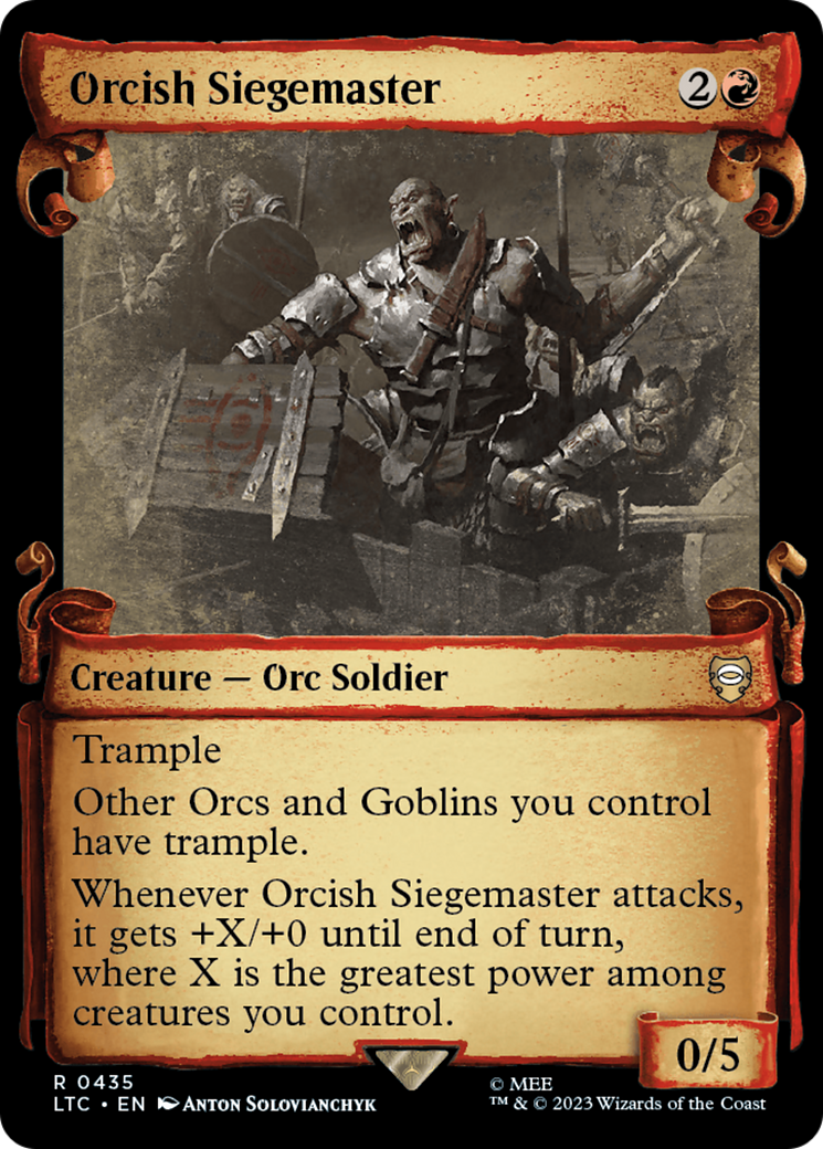 Orcish Siegemaster [The Lord of the Rings: Tales of Middle-Earth Commander Showcase Scrolls] | Fandemonia Ltd