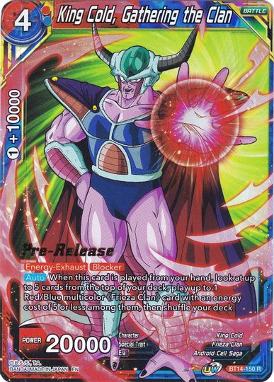 King Cold, Gathering the Clan (BT14-150) [Cross Spirits Prerelease Promos] | Fandemonia Ltd