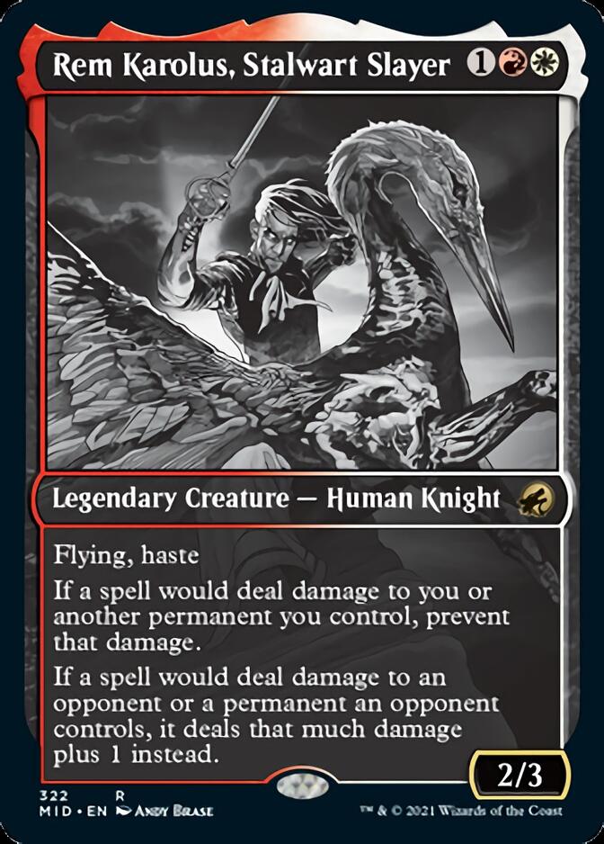 Rem Karolus, Stalwart Slayer (Showcase Eternal Night) [Innistrad: Midnight Hunt] | Fandemonia Ltd