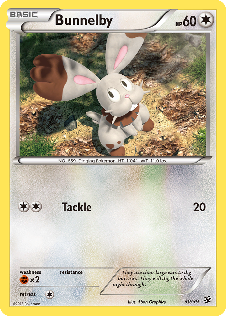 Bunnelby (30/39) [XY: Kalos Starter Set] | Fandemonia Ltd