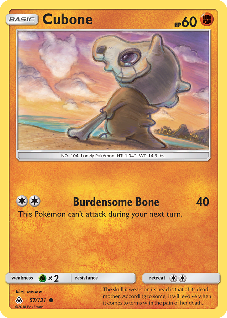 Cubone (57/131) [Sun & Moon: Forbidden Light] | Fandemonia Ltd