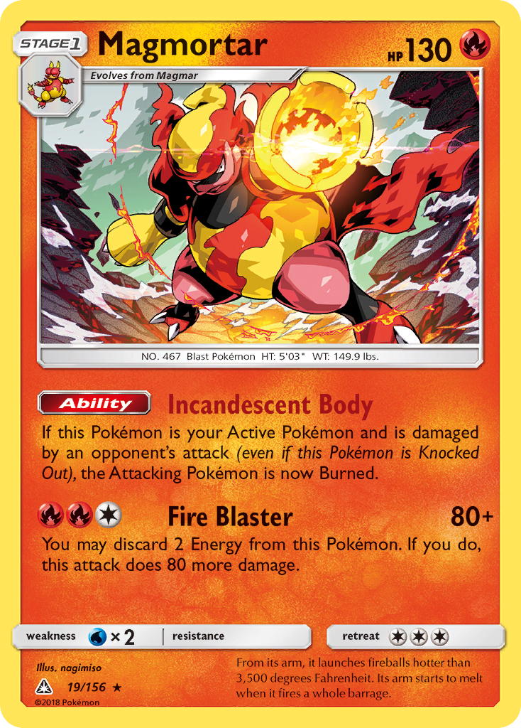 Magmortar (19/156) [Sun & Moon: Ultra Prism] | Fandemonia Ltd