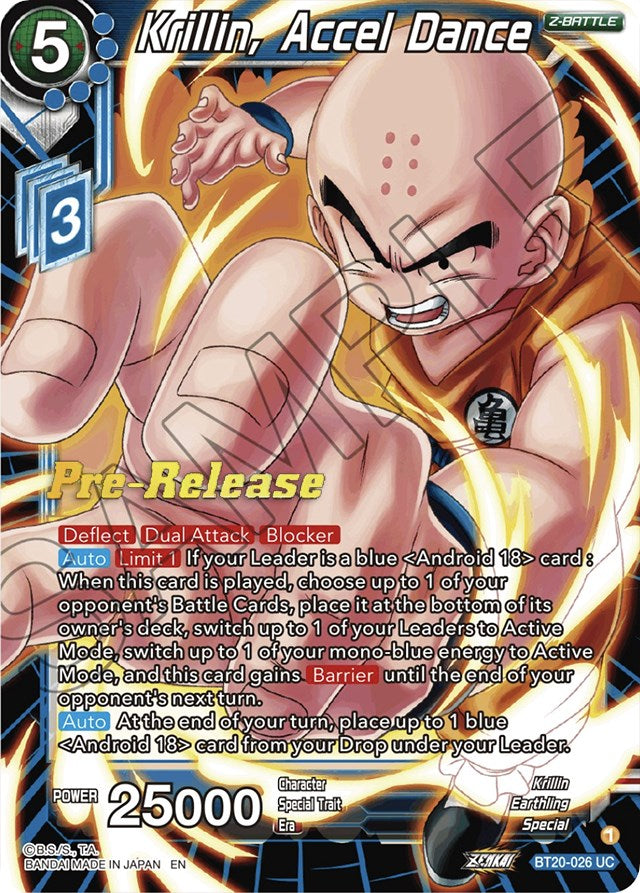 Krillin, Accel Dance (BT20-026) [Power Absorbed Prerelease Promos] | Fandemonia Ltd