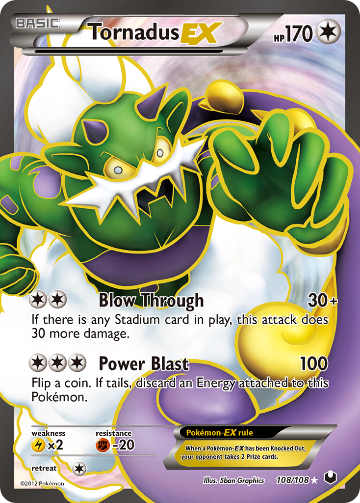 Tornadus EX (108/108) [Black & White: Dark Explorers] | Fandemonia Ltd