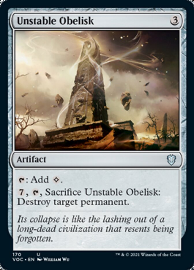 Unstable Obelisk [Innistrad: Crimson Vow Commander] | Fandemonia Ltd