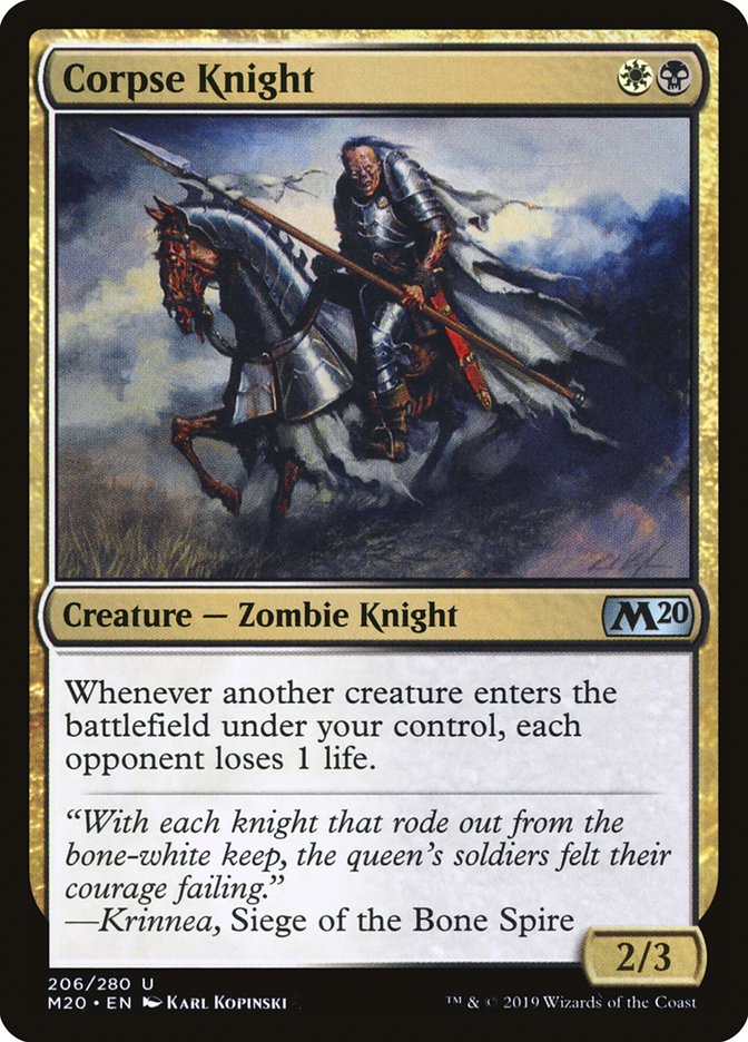 Corpse Knight (2/3 Misprint) [Core Set 2020] | Fandemonia Ltd