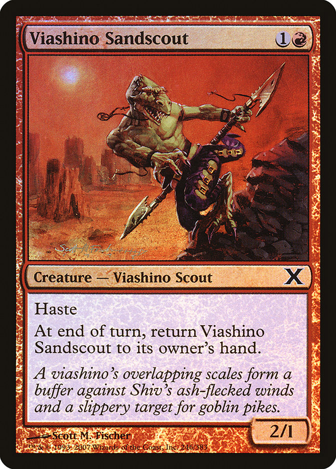 Viashino Sandscout (Premium Foil) [Tenth Edition] | Fandemonia Ltd