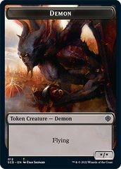 Demon // Demon Double-Sided Token [Starter Commander Decks] | Fandemonia Ltd