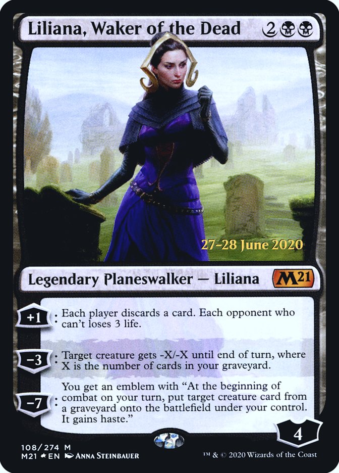 Liliana, Waker of the Dead  [Core Set 2021 Prerelease Promos] | Fandemonia Ltd