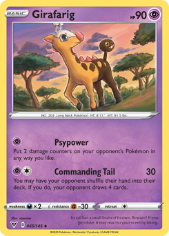 Girafarig (065/185) [Sword & Shield: Vivid Voltage] | Fandemonia Ltd