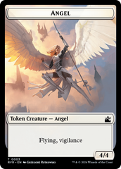 Bird // Angel (0003) Double-Sided Token [Ravnica Remastered Tokens] | Fandemonia Ltd