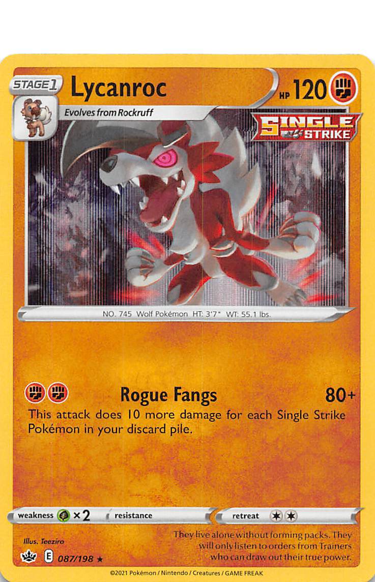 Lycanroc (087/198) [Sword & Shield: Chilling Reign] | Fandemonia Ltd