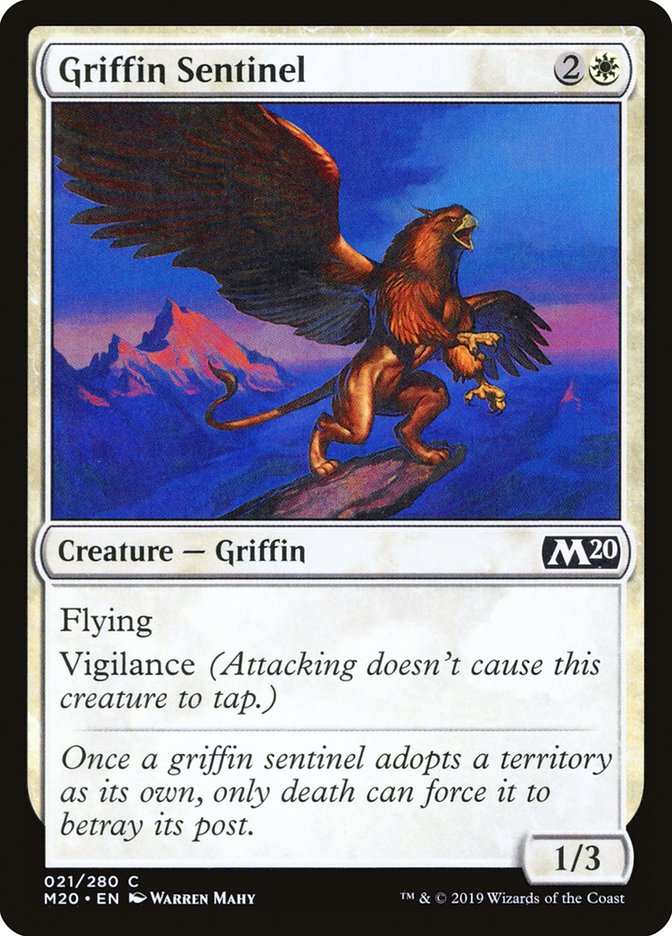 Griffin Sentinel [Core Set 2020] | Fandemonia Ltd