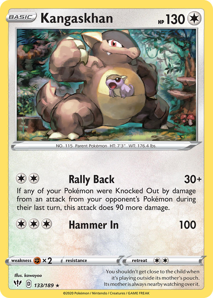 Kangaskhan (133/189) (Theme Deck Exclusive) [Sword & Shield: Darkness Ablaze] | Fandemonia Ltd