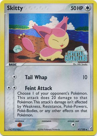 Skitty (41/100) (Stamped) [EX: Crystal Guardians] | Fandemonia Ltd