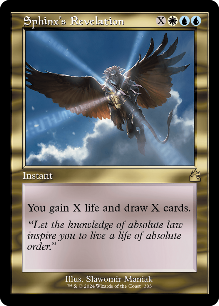 Sphinx's Revelation (Retro Frame) [Ravnica Remastered] | Fandemonia Ltd