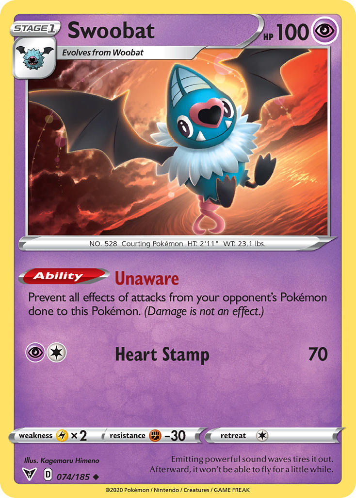 Swoobat (074/185) [Sword & Shield: Vivid Voltage] | Fandemonia Ltd