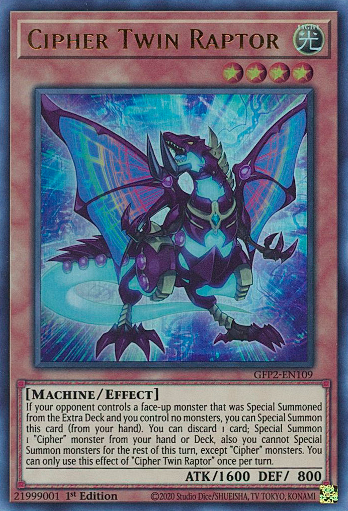 Cipher Twin Raptor [GFP2-EN109] Ultra Rare | Fandemonia Ltd