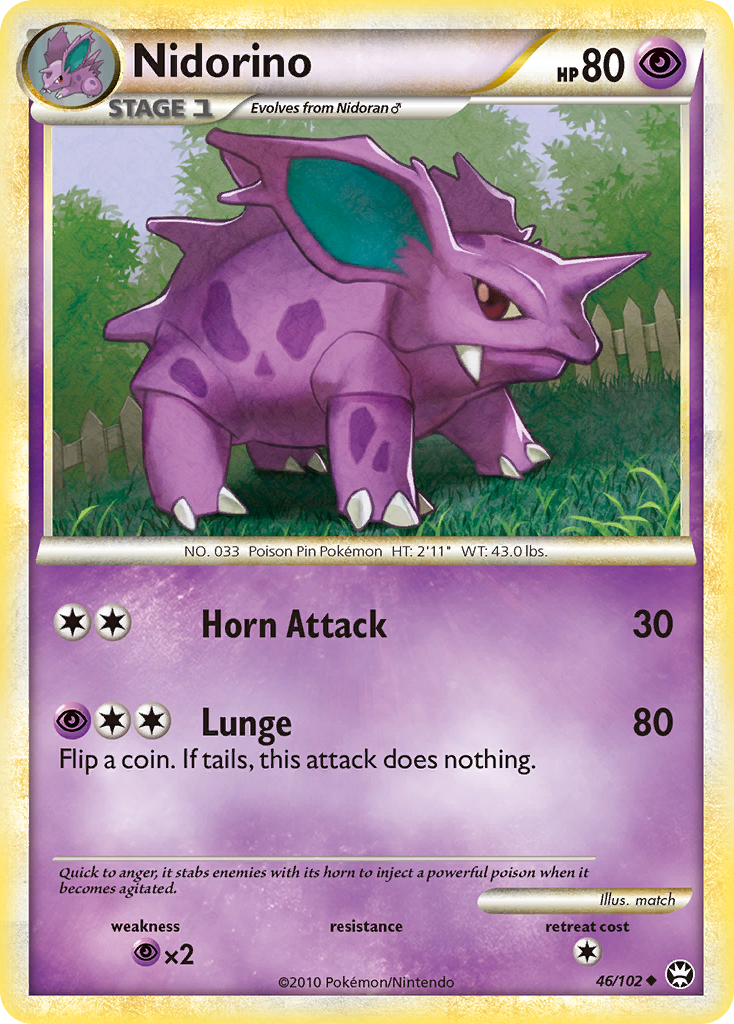 Nidorino (46/102) [HeartGold & SoulSilver: Triumphant] | Fandemonia Ltd