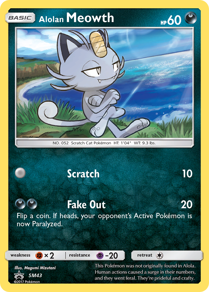 Alolan Meowth (SM43) [Sun & Moon: Black Star Promos] | Fandemonia Ltd