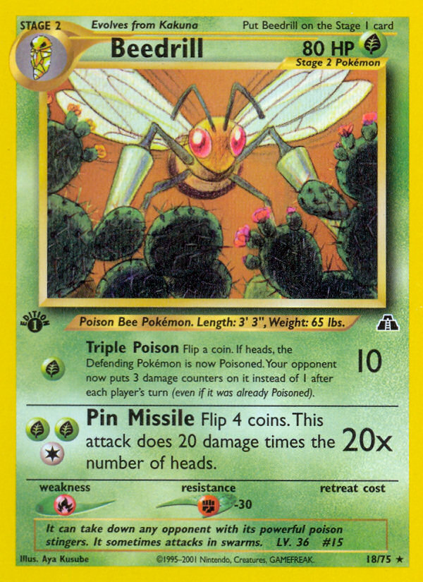 Beedrill (18/75) [Neo Discovery 1st Edition] | Fandemonia Ltd