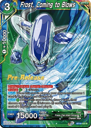 Frost, Coming to Blows (BT16-137) [Realm of the Gods Prerelease Promos] | Fandemonia Ltd