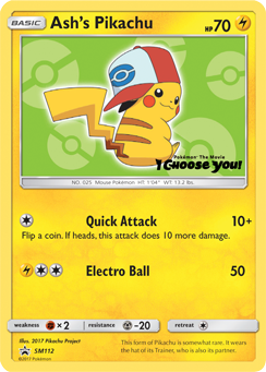 Ash's Pikachu (SM112) [Sun & Moon: Black Star Promos] | Fandemonia Ltd