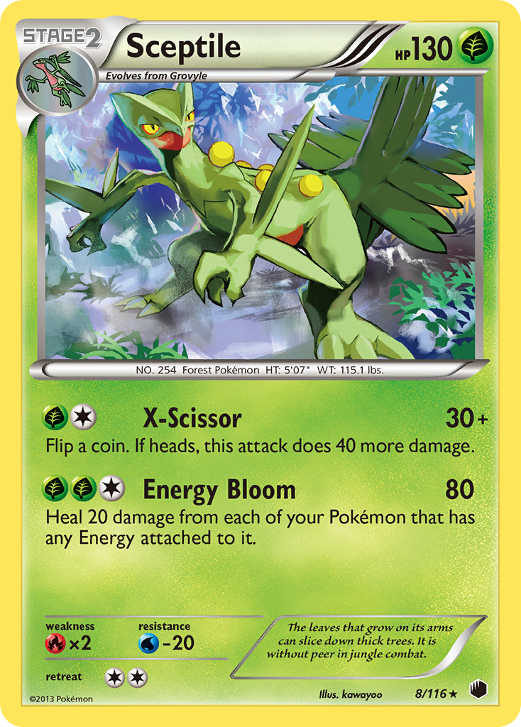 Sceptile (8/116) [Black & White: Plasma Freeze] | Fandemonia Ltd