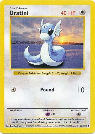 Dratini (26/102) [Base Set Shadowless Unlimited] | Fandemonia Ltd