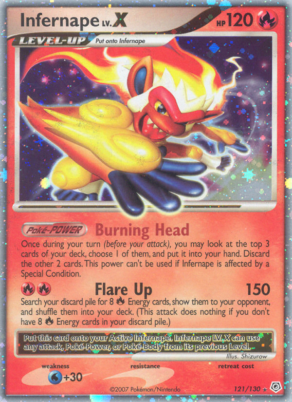 Infernape LV.X (121/130) [Diamond & Pearl: Base Set] | Fandemonia Ltd