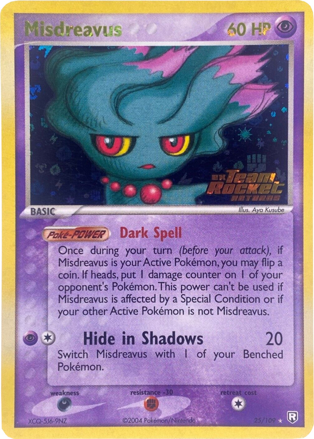 Misdreavus (25/109) (Stamped) [EX: Team Rocket Returns] | Fandemonia Ltd