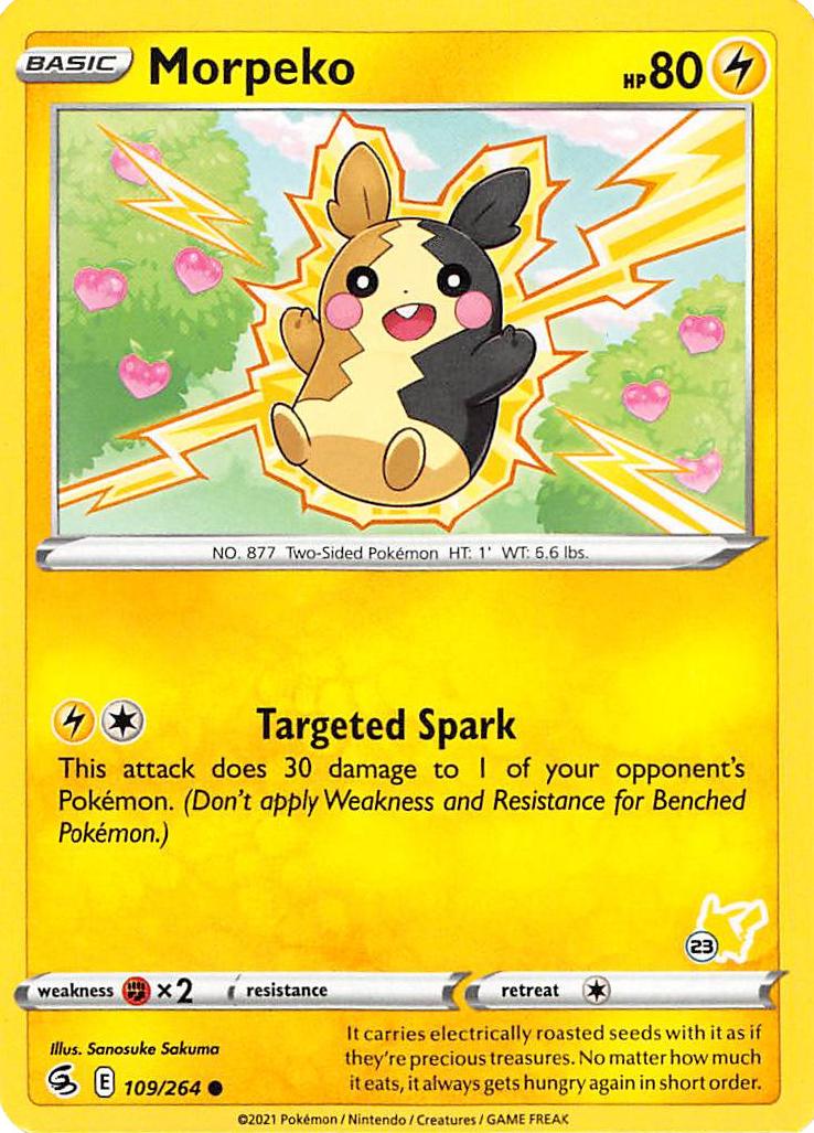 Morpeko (109/264) (Pikachu Stamp #23) [Battle Academy 2022] | Fandemonia Ltd