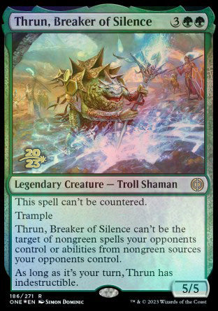 Thrun, Breaker of Silence [Phyrexia: All Will Be One Prerelease Promos] | Fandemonia Ltd