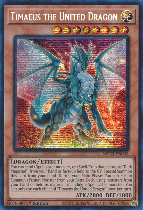 Timaeus the United Dragon [MP23-EN003] Prismatic Secret Rare | Fandemonia Ltd