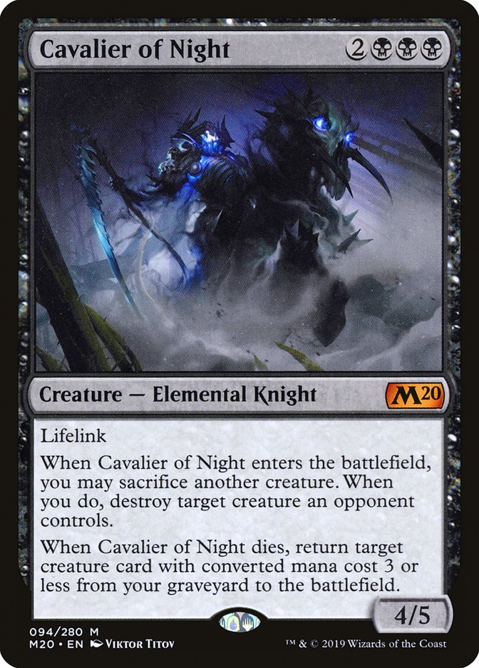 Cavalier of Night [Core Set 2020] | Fandemonia Ltd