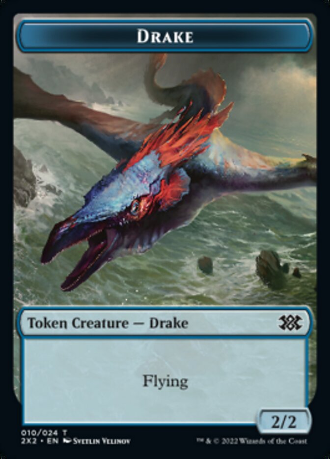 Drake // Angel Double-sided Token [Double Masters 2022 Tokens] | Fandemonia Ltd