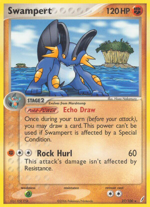 Swampert (27/100) (Theme Deck Exclusive) [EX: Crystal Guardians] | Fandemonia Ltd