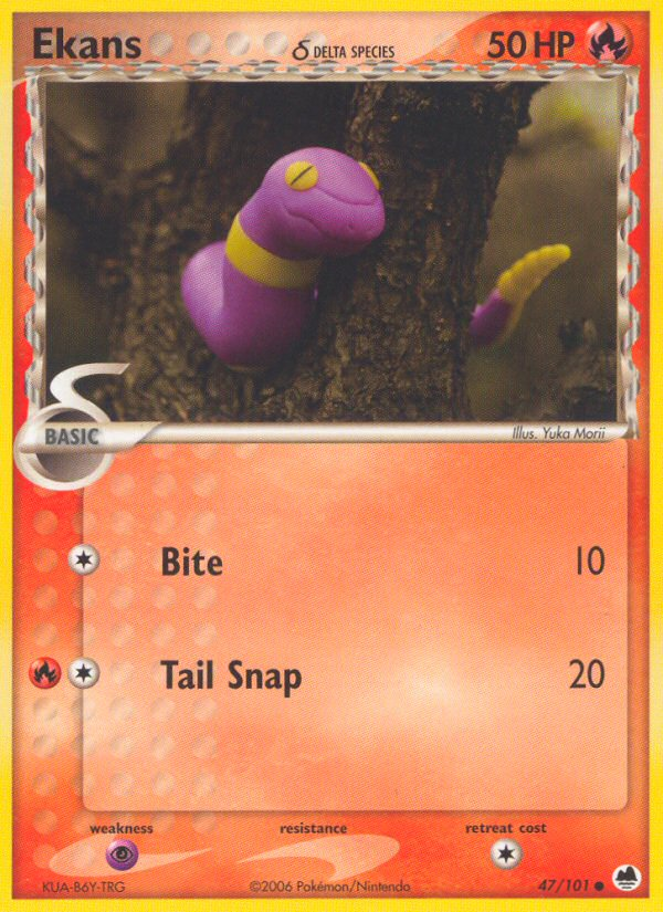 Ekans (47/101) (Delta Species) [EX: Dragon Frontiers] | Fandemonia Ltd