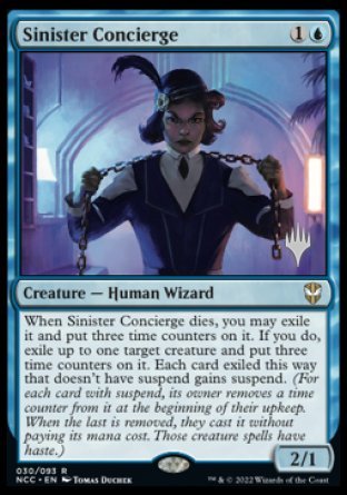 Sinister Concierge (Promo Pack) [Streets of New Capenna Commander Promos] | Fandemonia Ltd